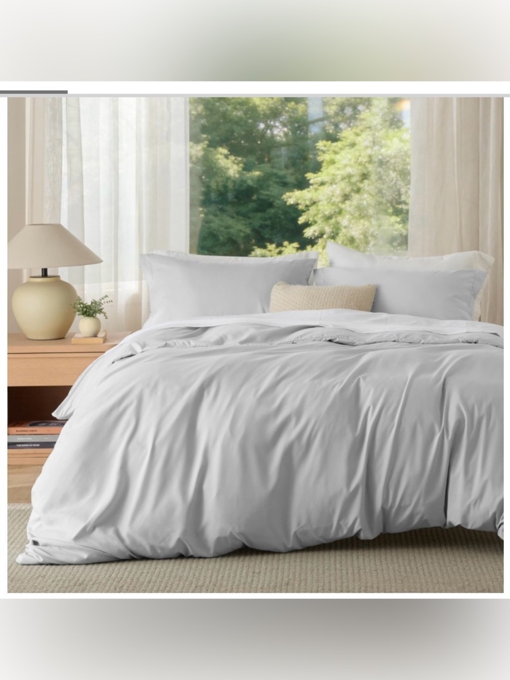 FULL Duvet Set 3Pc Ultra-Soft Microfiber - Silver Gray